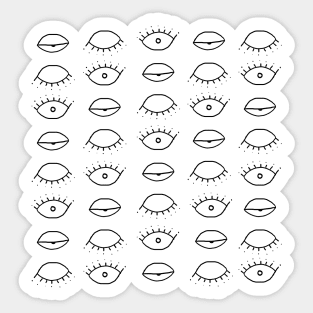 Three Eyes Pattern Sticker